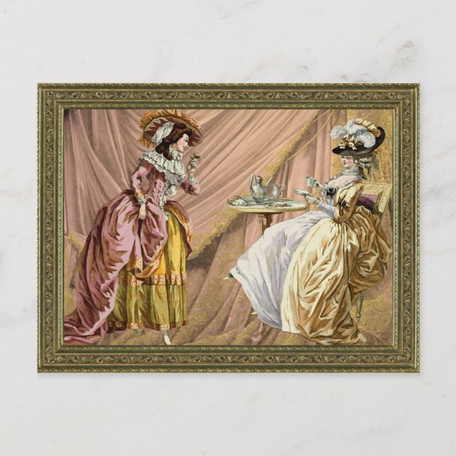 Cartão Postal Chá à tarde (Frente)