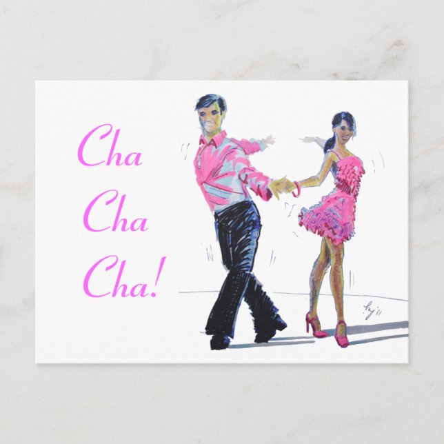 Cartão Postal Cha Cha Cha Ballroom Dancing (Frente)