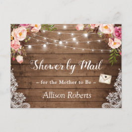 Cartão Postal Chá das luzes de cordas de rendas florônicas do Ma