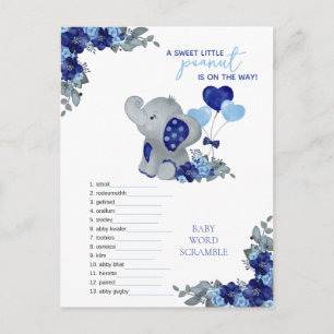 Cartão Postal Chá de Bebê do Menino Elefante