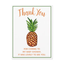 Chá de fraldas de abacaxi tropical Obrigado