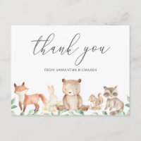Chá de fraldas De Animais Da Floresta Cura Obrigad
