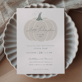 Cartão Postal Chá de fraldas de queda de abóbora branca Elegante