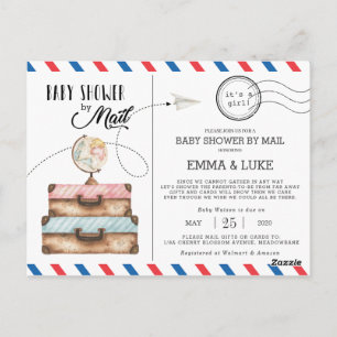 Cartão Postal Chá de fraldas de Vintage por Postage de Longa Di