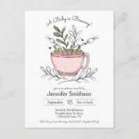 Chá de fraldas Teacup Floral do Tea Party