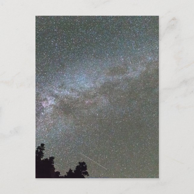 Cartão Postal Chá de Meteores Perseid Via Látea (Frente)