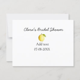 Cartão Postal Chá de noiva de limão moderno simples minimalista
