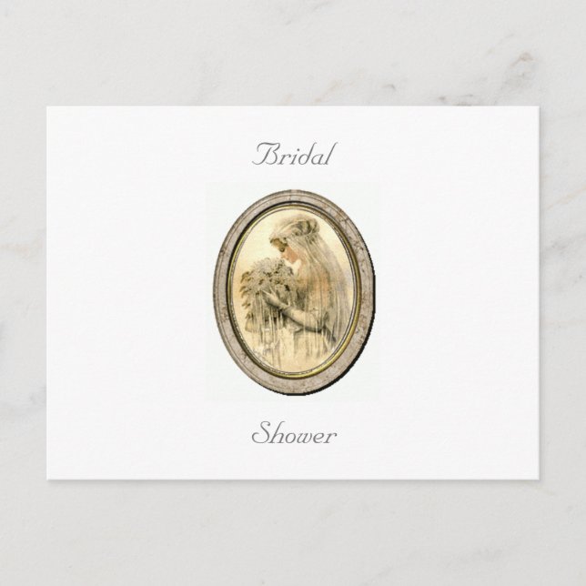Cartão Postal Chá de Noiva Vintage (Frente)