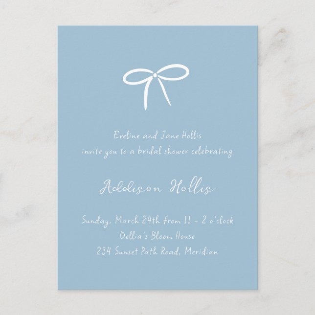 Cartão Postal Chá de panela Arco Azul (Frente)