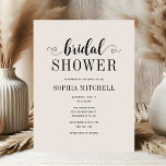 Cartão Postal Chá de panela de Coração de Script Minimalista Sim<br><div class="desc">Adotar simplicidade e elegância com nosso chá de panela minimalista. O título "Chá de panela" é delicadamente escrito numa escrita casual,  acompanhada por uma sutil espiral e um motivo cardíaco. Celebrar a noiva em estilo com este convite subdeclarado,  mas encantador,  perfeito para dar o tom de um encontro memorável.</div>