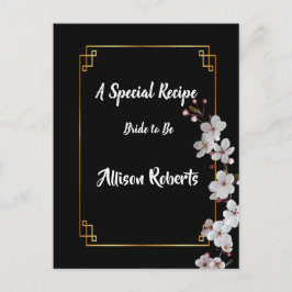 Cartão Postal chá de panela de quadros do ouro e do brilho branc