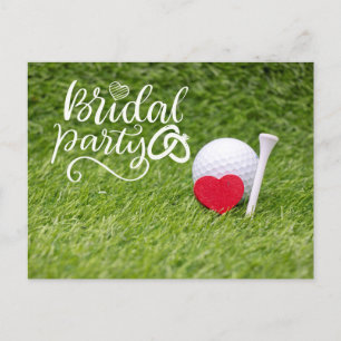 Cartão Postal Chá de panela do Partido Golf Bridal
