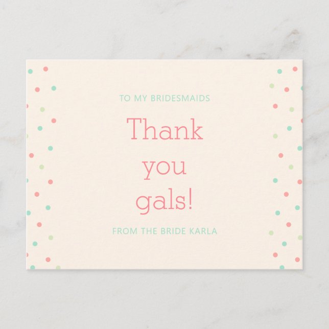 Cartão Postal Chá de panela Obrigado (Frente)