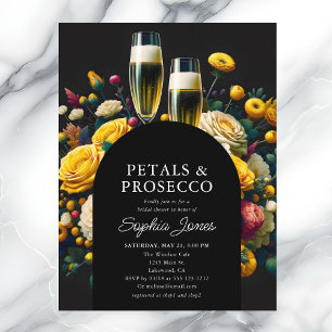 Cartão Postal Chá de panela Prosecco de Flores Vibrantes