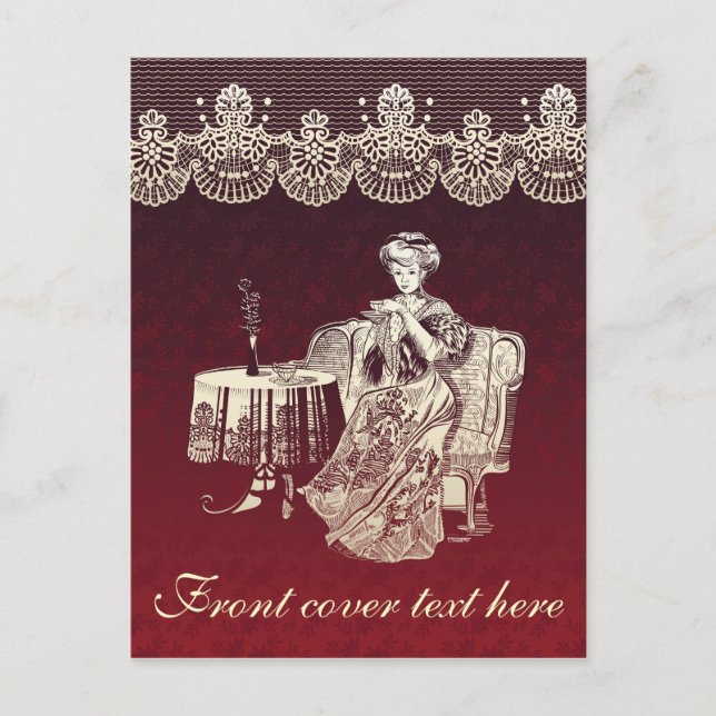 Cartão Postal chá de senhorita (Frente)