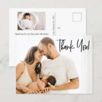 Chá Moderno Baby Boy Obrigado Fotos personalizadas