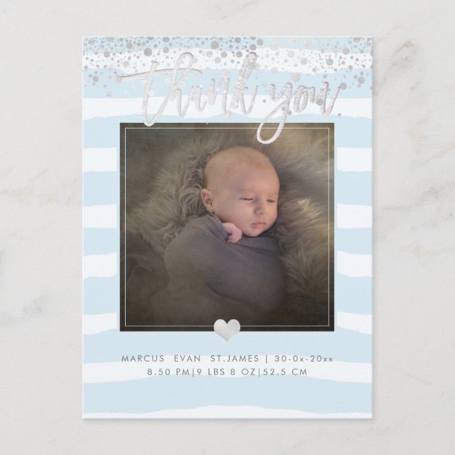 Cartão Postal Chá PixDezines Obrigado/Azul Pó Azul (Frente)