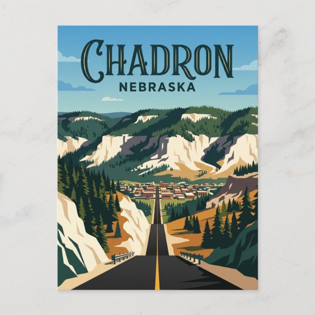 Cartão Postal Chadron EUA (Frente)