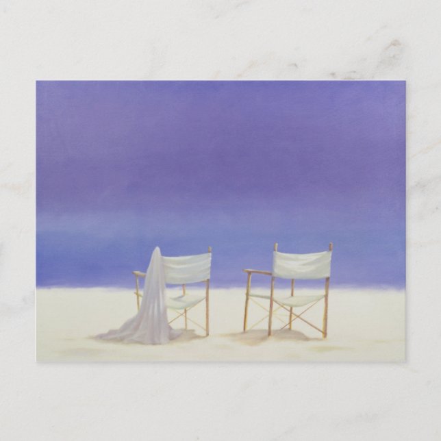 Cartão Postal Chairs on the beach 1995 (Frente)