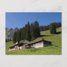 Cartão Postal Chalés nos Alpes suíços