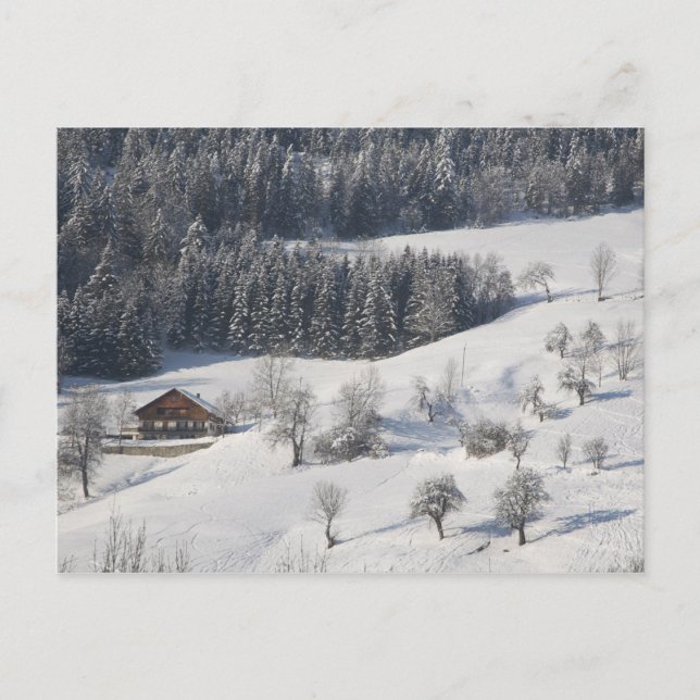 Cartão Postal Chalet - Alpes Franceses (Frente)