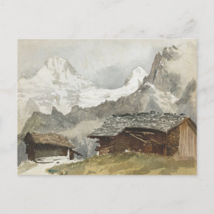 Cartão Postal Chalets, Breithorn, Murren por John Singer Sargent