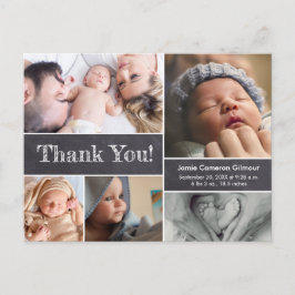 Cartão Postal Chalkboard gravou obrigado você escreve foto colag