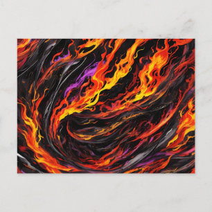 Cartão Postal Chama de Abstrato vibrante