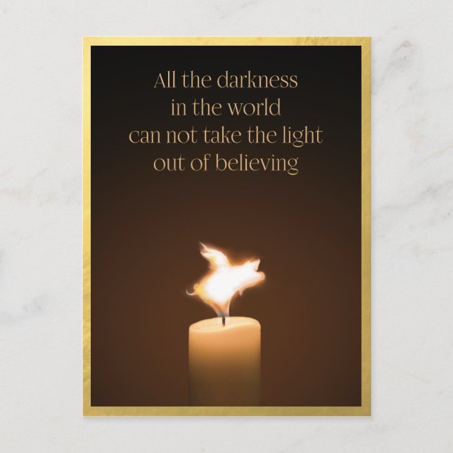 Cartão Postal Chama de Vela de Porco Voador (Frente)