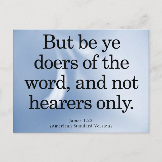 Cartão Postal Chamada à Ação Tiago 1-22 (Frente)