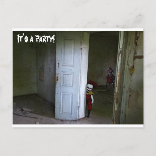 Cartão Postal Chamada Assustadora de Palhaços