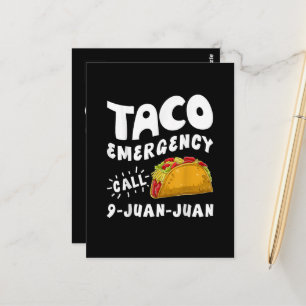 Cartão Postal Chamada de Emergência Taco 9 Juan Juan Engraçado