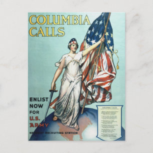 Cartão Postal Chamadas Columbia