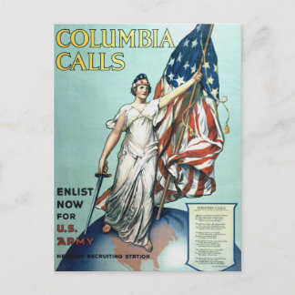 Cartão Postal Chamadas Columbia