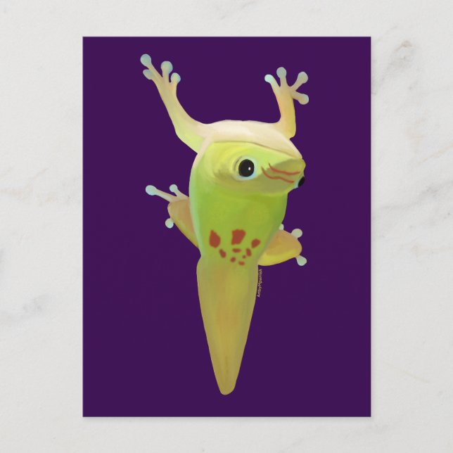 Cartão Postal Chamam-me dedos pegajosos! DIA GECKO (Frente)