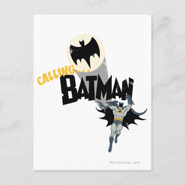 Cartão Postal Chamando o Batman Graphic (Frente)
