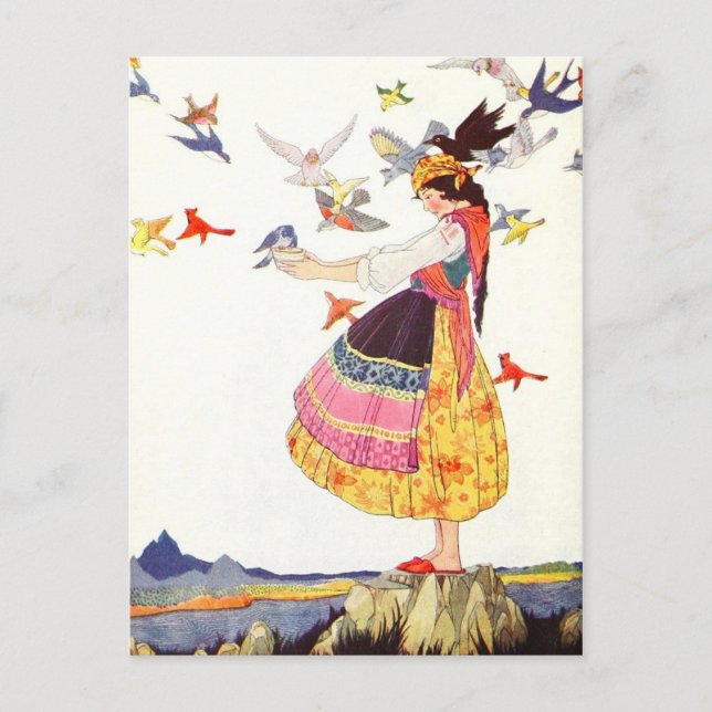 Cartão Postal Chamando Os Pássaros (Frente)