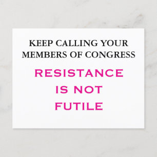 Cartão Postal Chamar resistência do Congresso NÃO é fútil