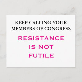 Cartão Postal Chamar resistência do Congresso NÃO é fútil