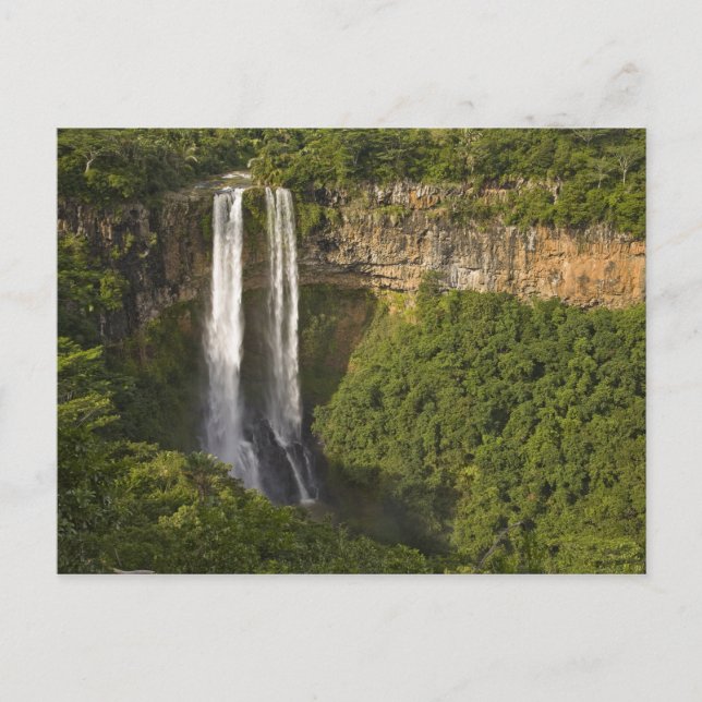 Cartão Postal Chamarel Waterfall-mais alto na Maurícia, sobre (Frente)