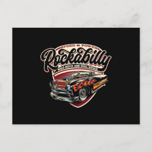 Cartão Postal Chamas de velocidade de rotação (Rockabilly Hotrod