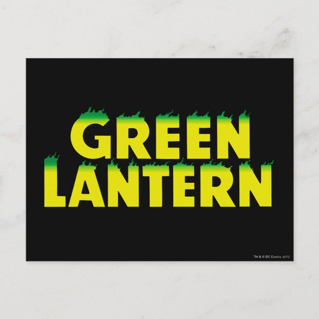 Cartão Postal Chamas do logotipo amarelo (Frente)