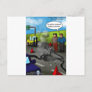 Cartão Postal Chame um garfo Engraçado Presente Camisetas Mogas 