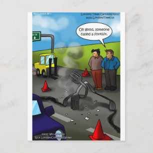 Cartão Postal Chame um garfo Engraçado Presente Camisetas Mogas 