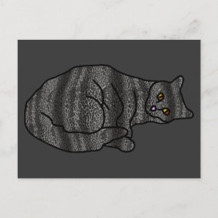 Cartão Postal Chameleon Cat