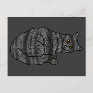 Cartão Postal Chameleon Cat