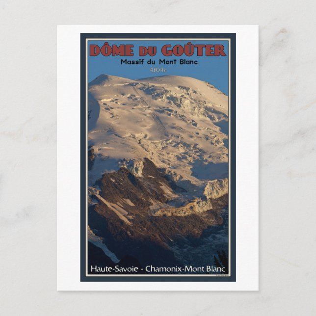 Cartão Postal Chamonix - Dome du Gouter (Frente)