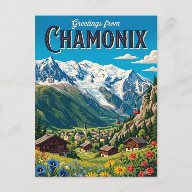 Cartão Postal Chamonix França (Frente)
