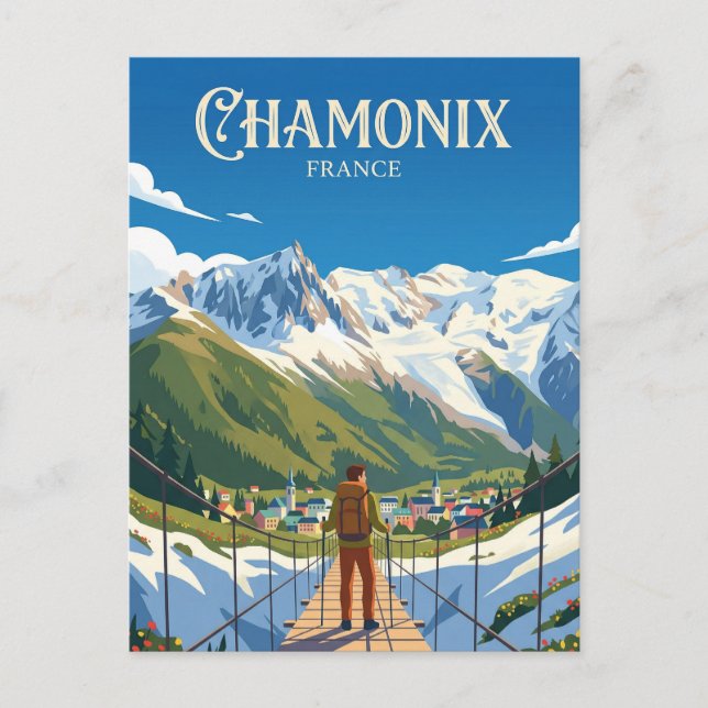 CARTÃO POSTAL CHAMONIX FRANÇA (Frente)