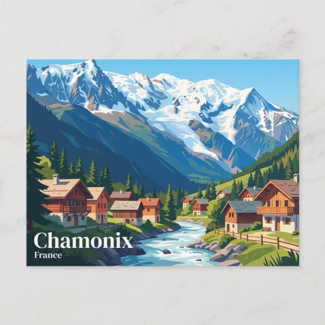 Cartão Postal Chamonix França (Frente)